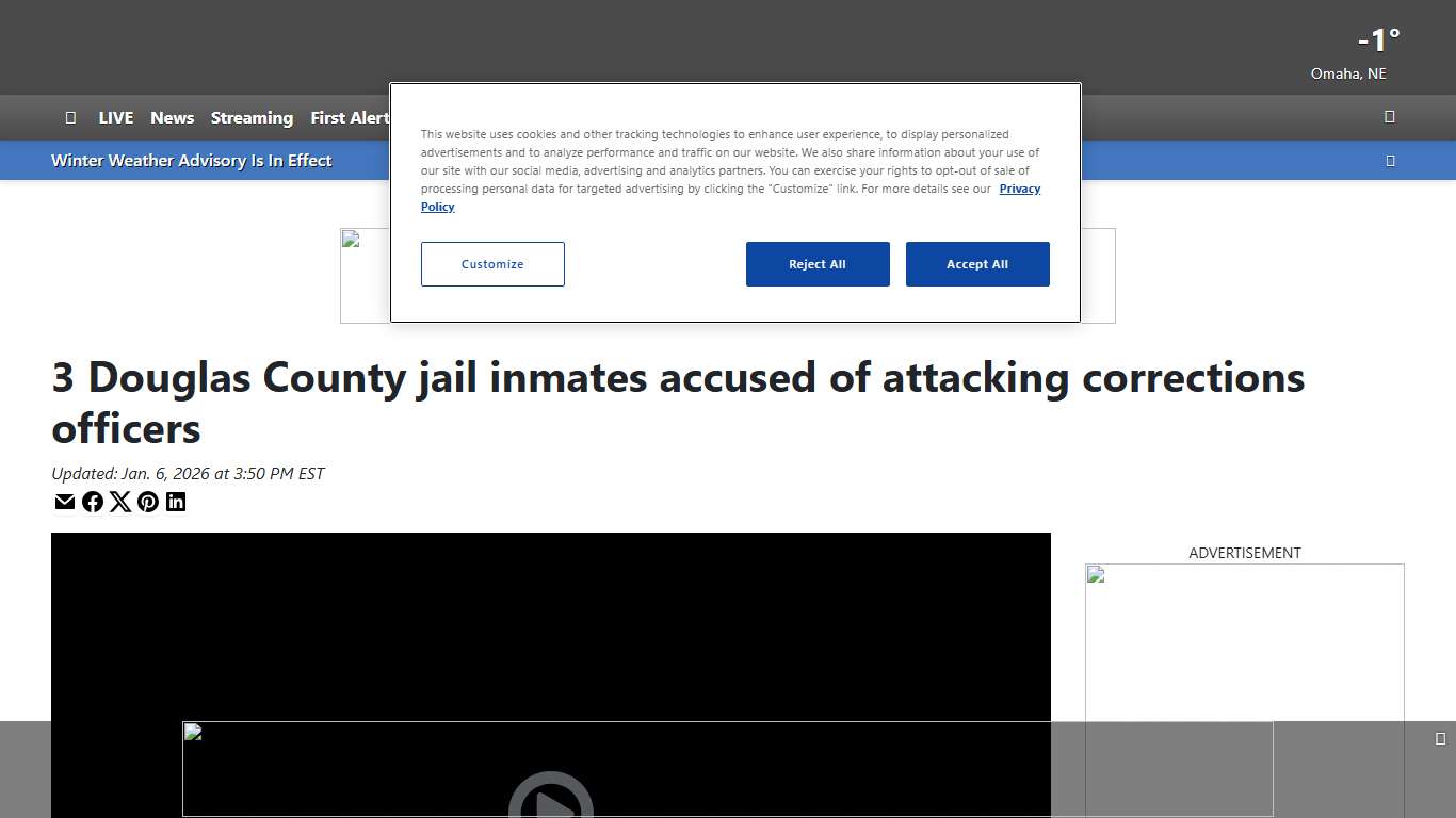 3 Douglas County jail inmates accused of attacking corrections officers