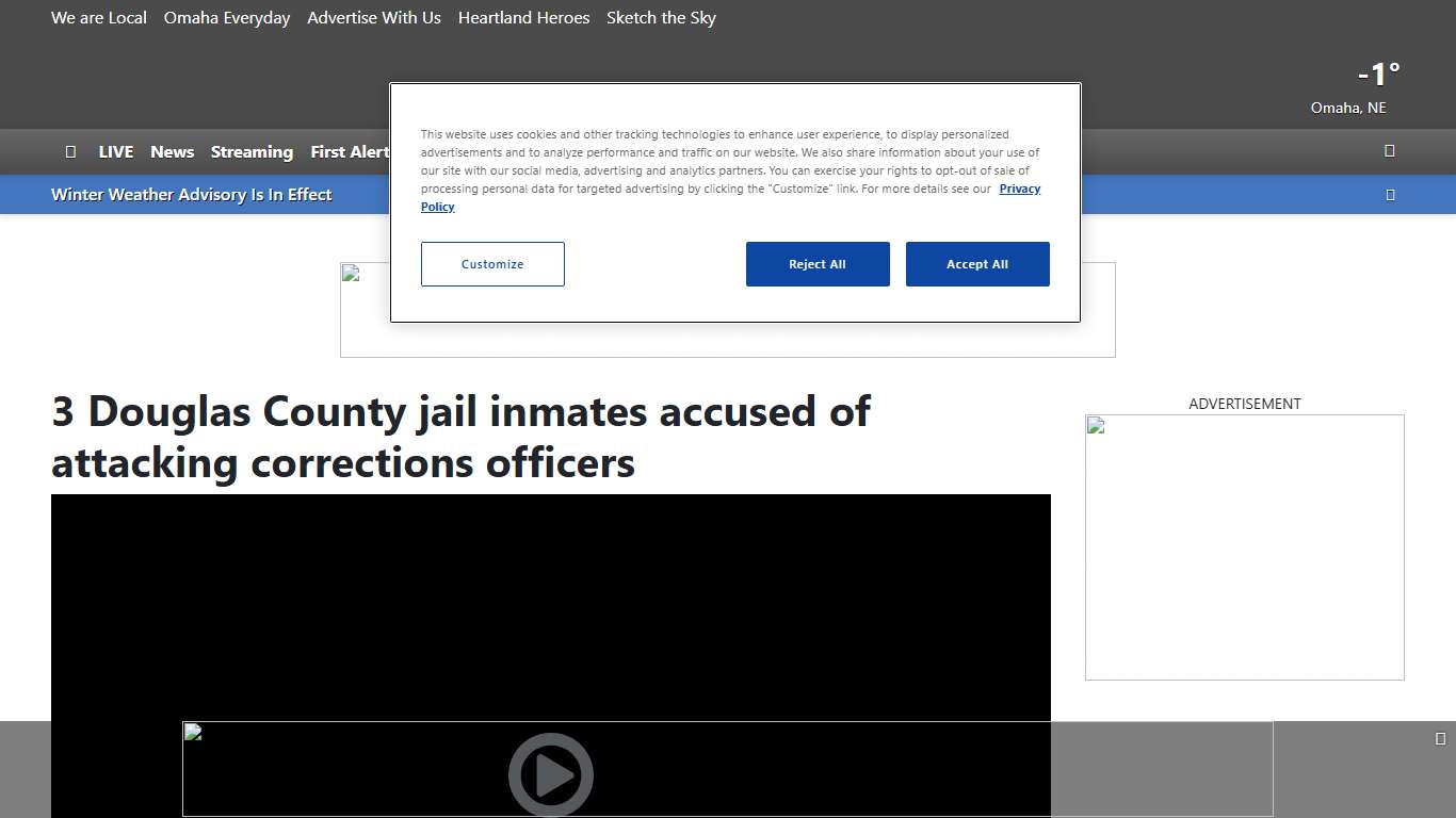 3 Douglas County jail inmates accused of attacking corrections officers